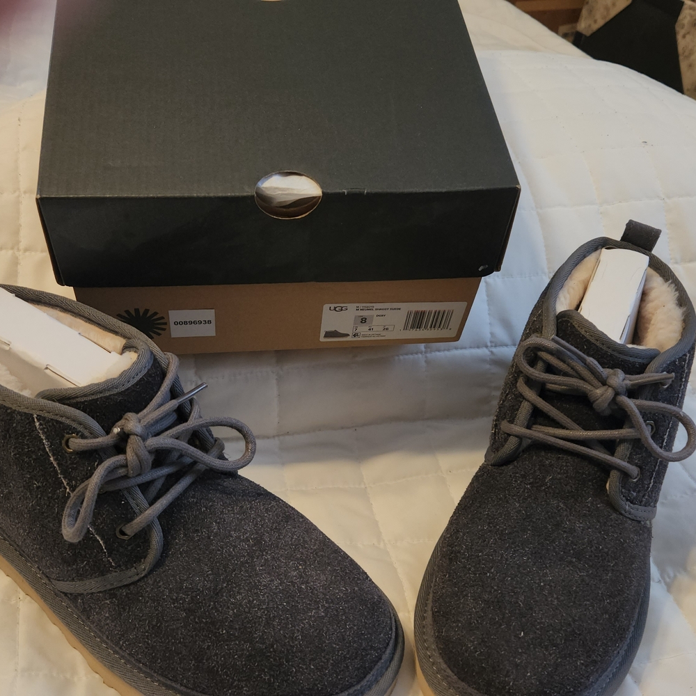 UGG Men's Charcoal Suede Boots - Picture 5 of 5